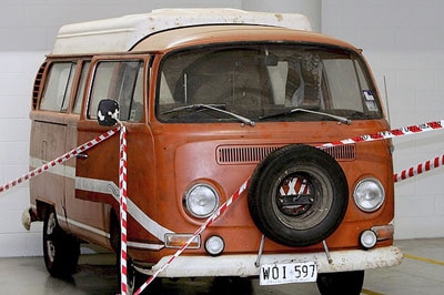 The Kombi van that belonged to Joanne Lees and Peter Falconio.