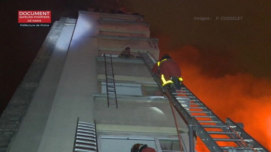 At least eight people have been killed after a fire tore through an eight-storey building Paris.