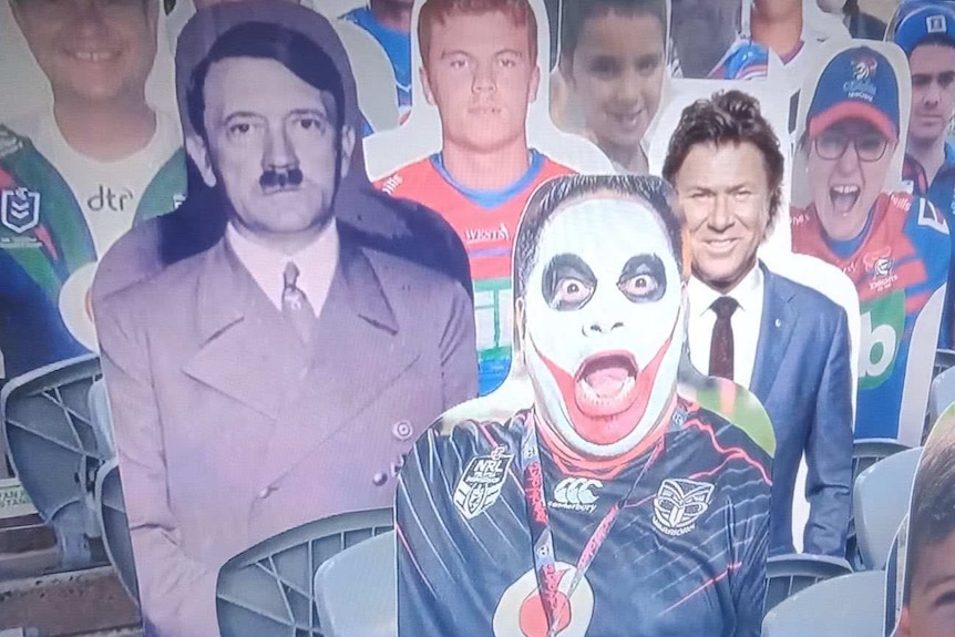 An image Fox Sports used of Adolf Hitler during a skit on the Sunday Night with Matty Johns program.