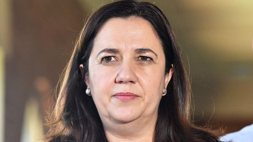 Queensland Premier Annastacia Palaszczuk looks serious