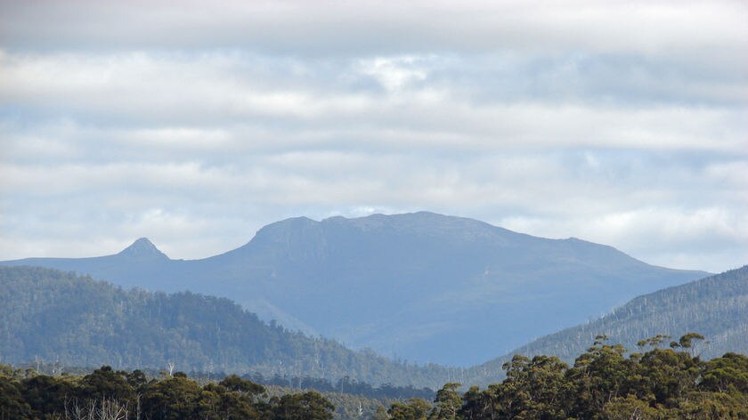 Mountain ranges near Cockle Creek in southern Tasmania.