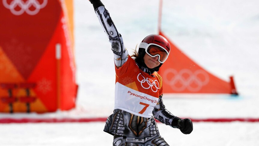 Ester Ledecka wins the parallel giant slalom final