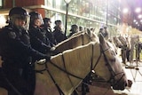 Police on horseback at Adelaide University