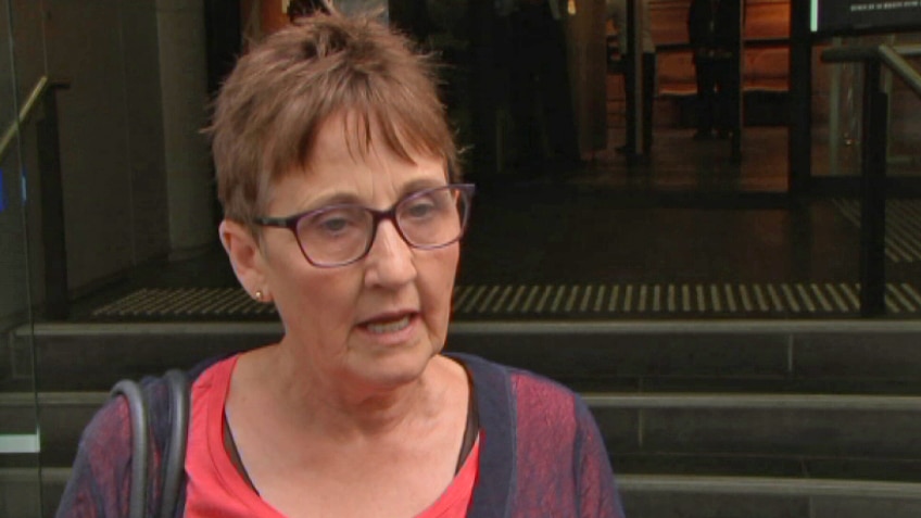 Debbie Barker outside the Supreme Court in Melbourne.