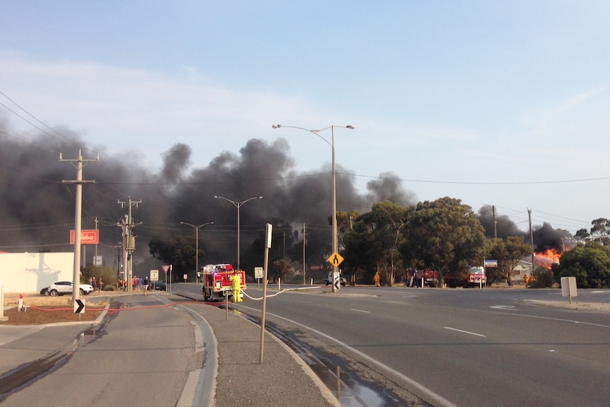 A fire at the Horsham power substation.