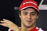 Ferrari Formula One driver Felipe Massa of Brazil attends a news conference