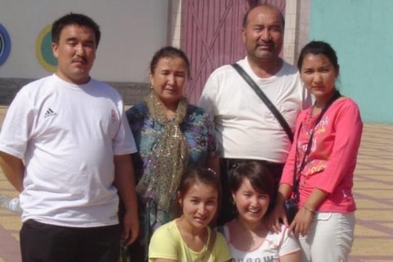 Fatimah Abdulghafur pictured with her family at a Beijing Amusement Park in 2008.