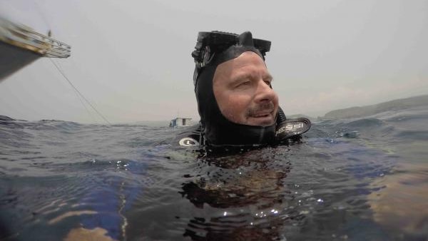 Dr Ross Anderson diving in Indonesia