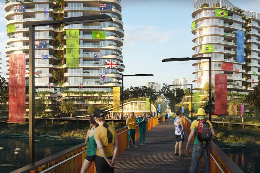 A residential plan of buildings for an Olympic village at Robina.