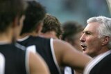 Mick Malthouse with Collingwood players