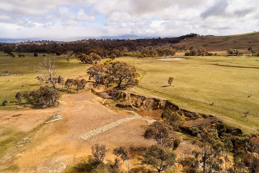 Bird's-eye view of the Kinlyside Nature Reserve in North Canberra