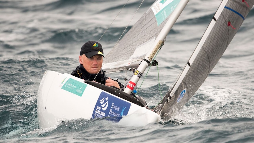 Paralympic sailor Matthew Bugg on the River Derwent