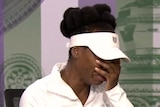 Venus Williams crying at Wimbledon press conference