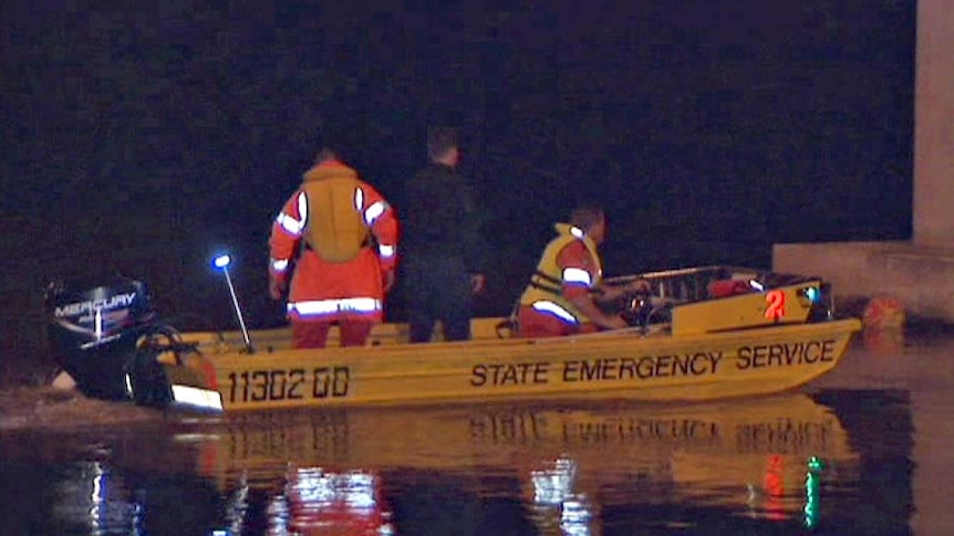 Search for baby in Logan River