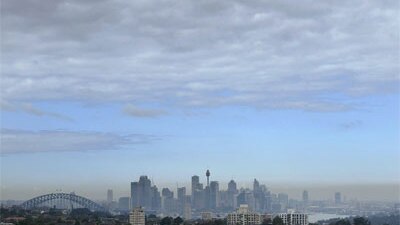 Sydney skyline under a layer of haze