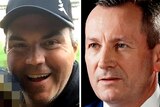 Headshots of Stephen Kaless in a baseball cap and Mark McGowan in a suit.