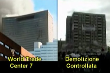 side-by-side comparison of the collapse of WTC7 (Youtube)