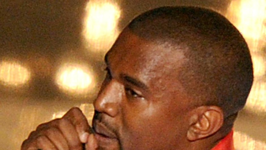 Kanye West performs onstage