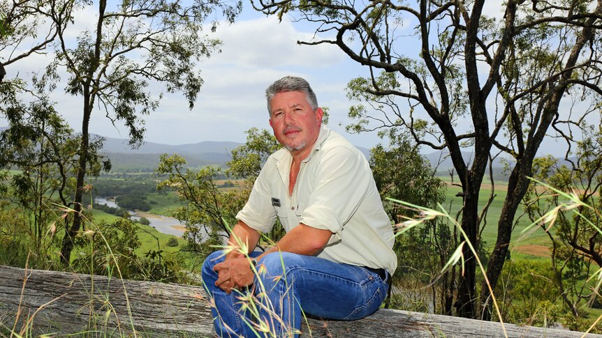 Richard Heycock sits at Balund-a's lookout