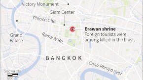 Bangkok blast map