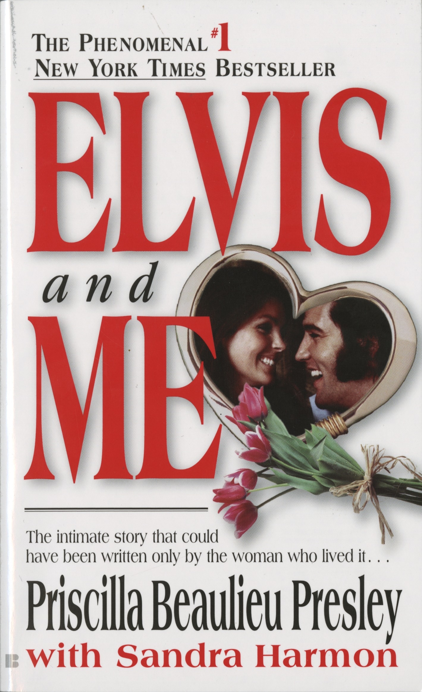 The cover of the book Elvis and Me, featuring a photo of Priscilla and Elvis Presley