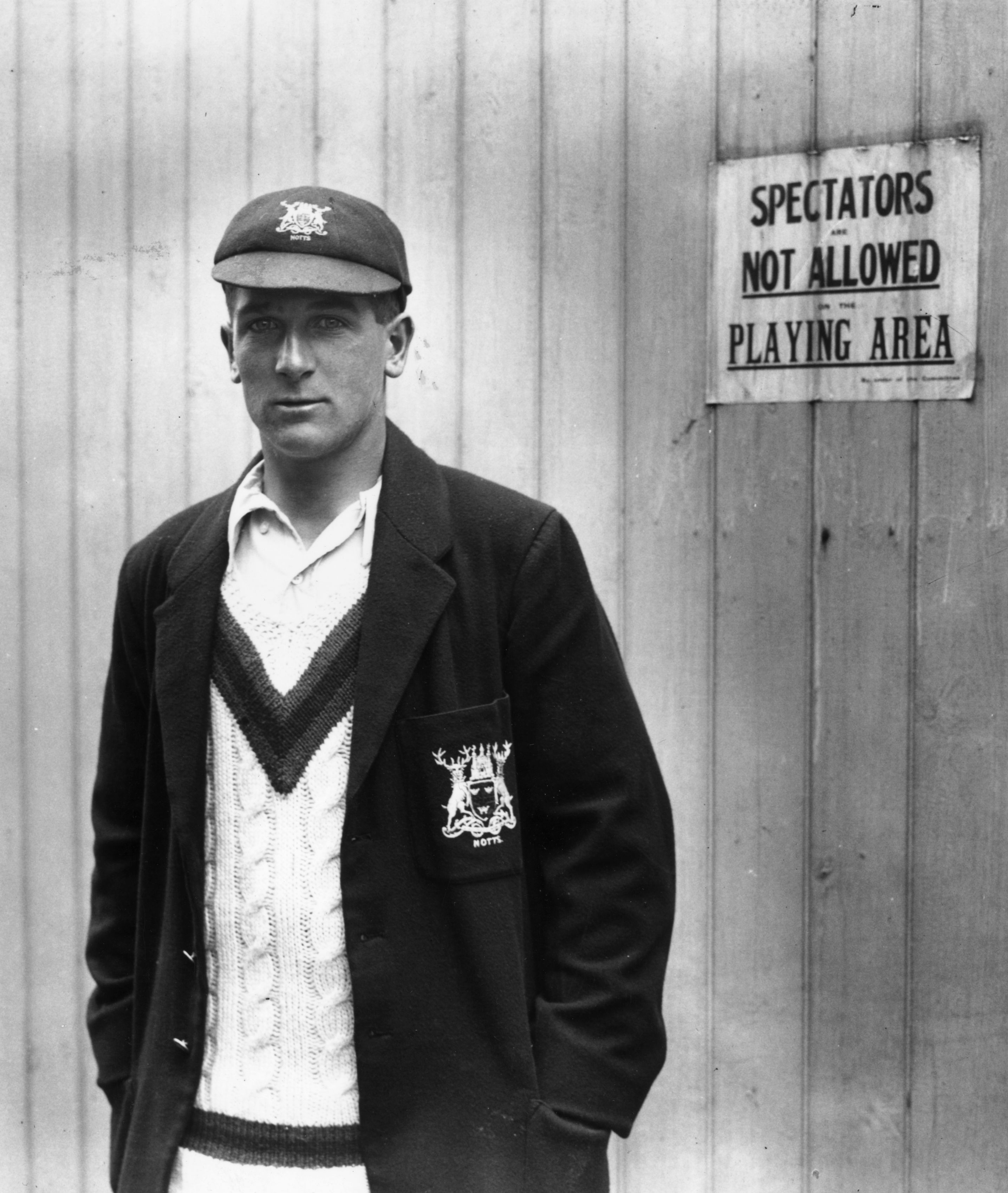 Harold Larwood in Notts gear