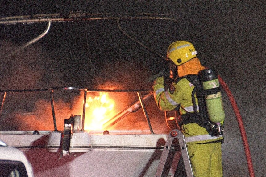Boat blaze