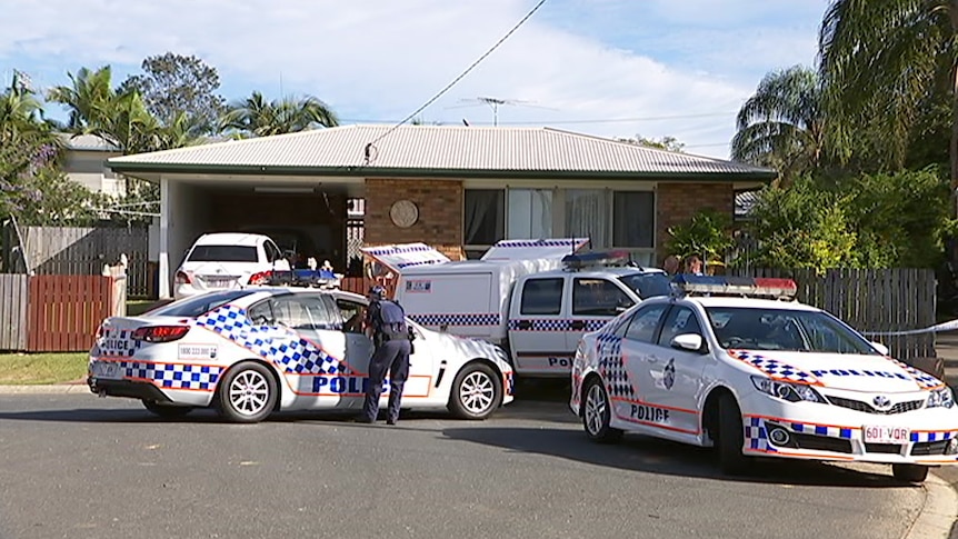 William O'Sullivan's Caboolture home with police cars out the front.