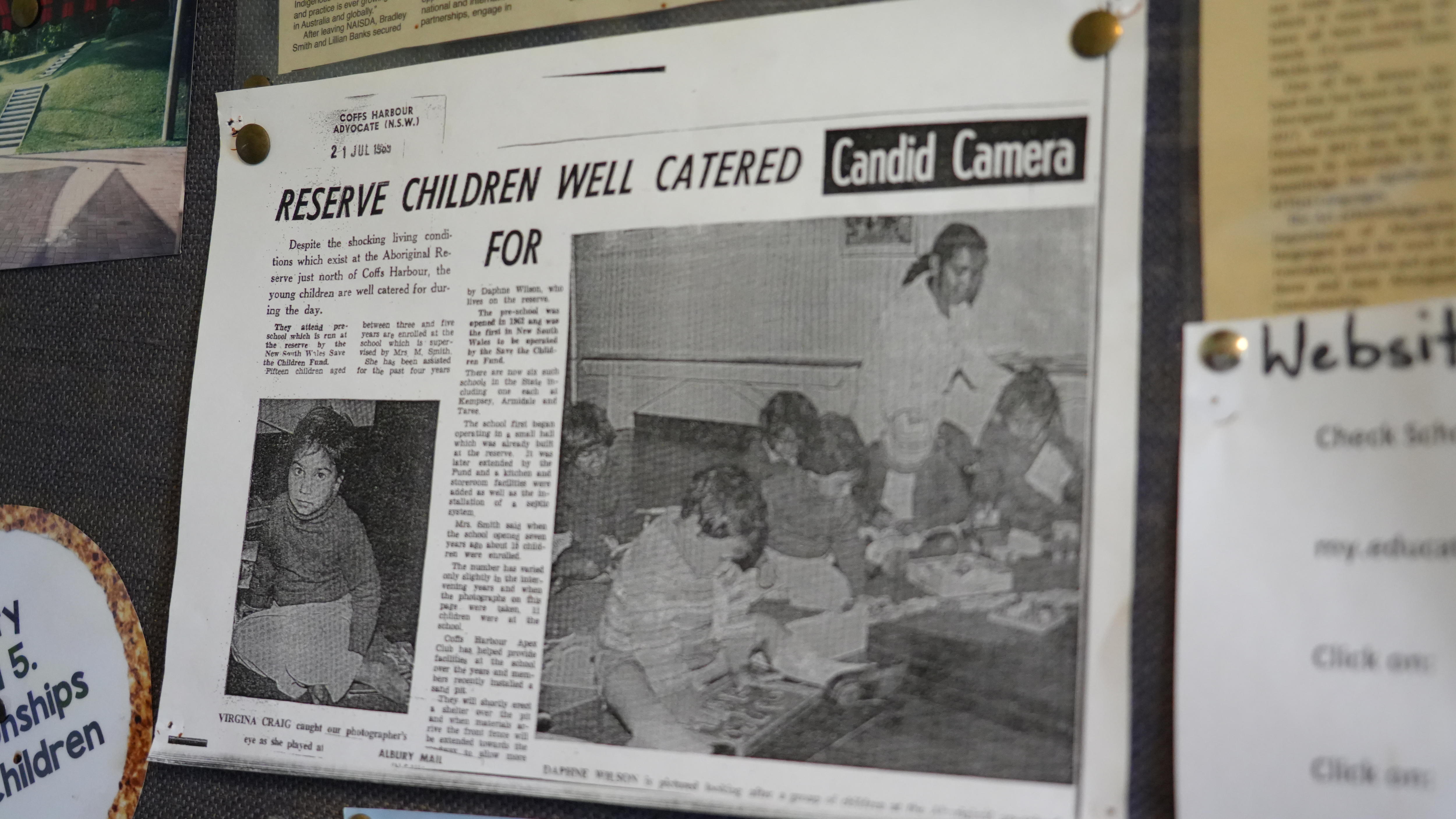 Save the Children Fund Preschool newspaper article