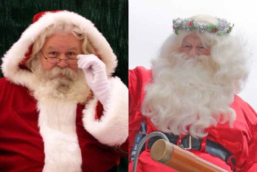 Real beard Santa vs Fake beard Santa