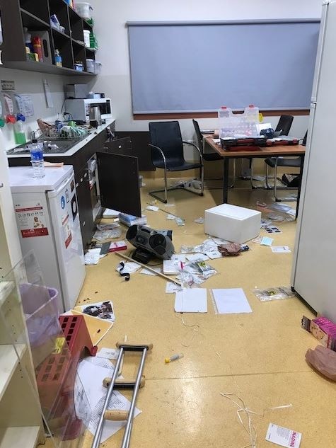 The Bayulu Health Clinic was broken into and trashed last week.