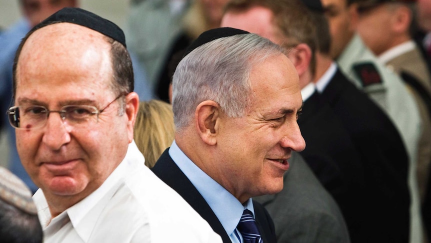Israeli Prime Minister Benjamin Netanyahu and Defence Minister Moshe Ya'alon go their separate ways.