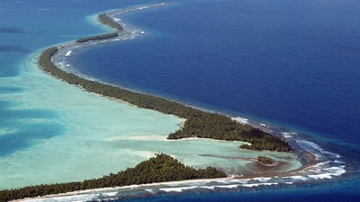 File photo: the serpentine coastline of Funafuti Atoll (Getty Images: Torsten Blackwood)