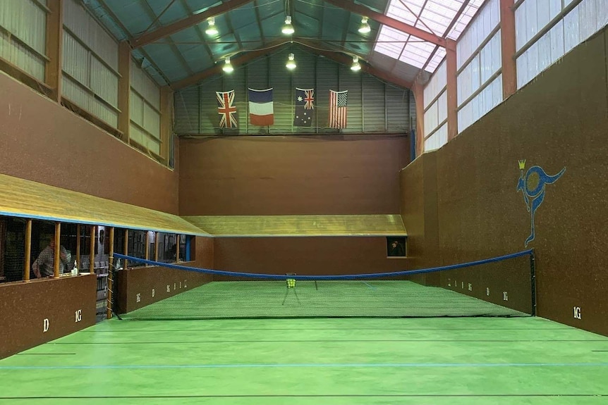 A real tennis court in Ballarat.