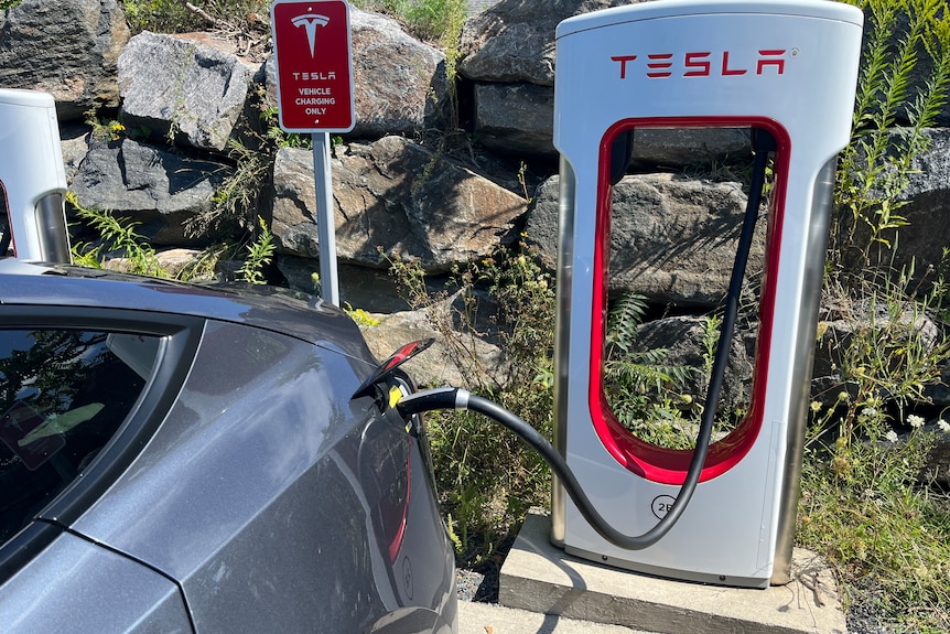 A Tesla charger