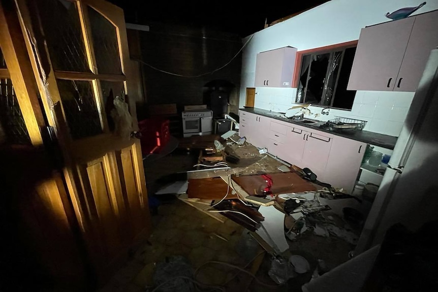Kitchen destroyed by tornado 