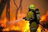 Firefighter battles Roleystone blaze