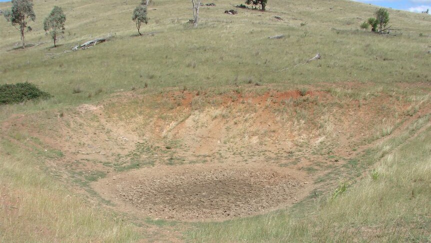 An empty dam