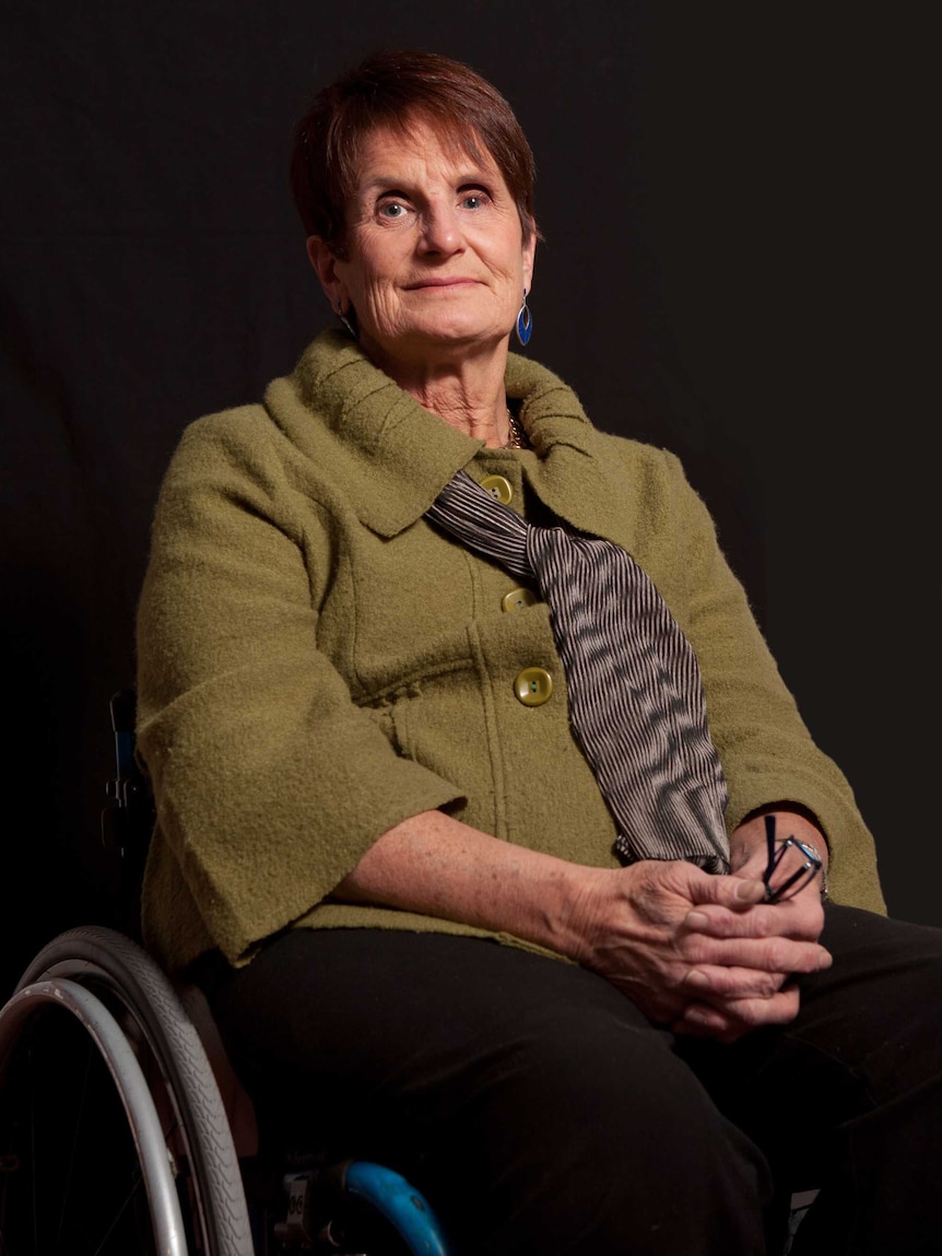 Sue Salthouse during an oral history interview at the National Library of Australia in 2011.