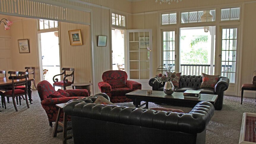 The living and dining room inside Buderim House.