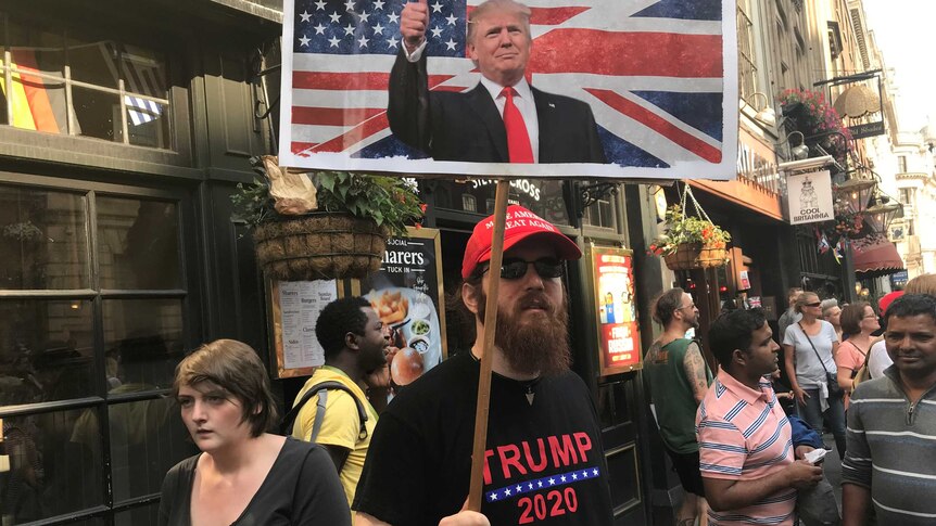 'Saul Goodman' at Trump protest.