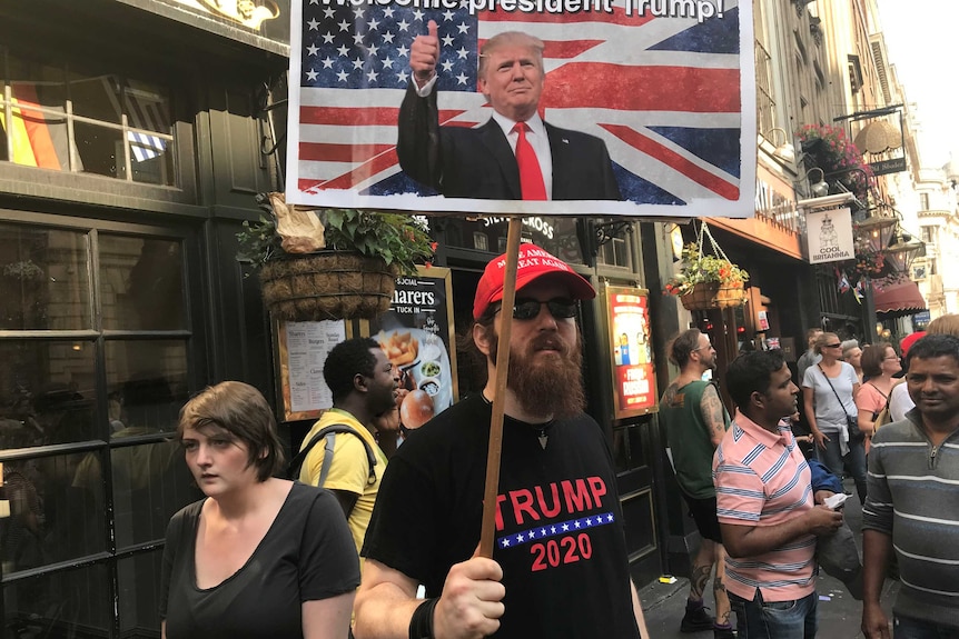 'Saul Goodman' at Trump protest.