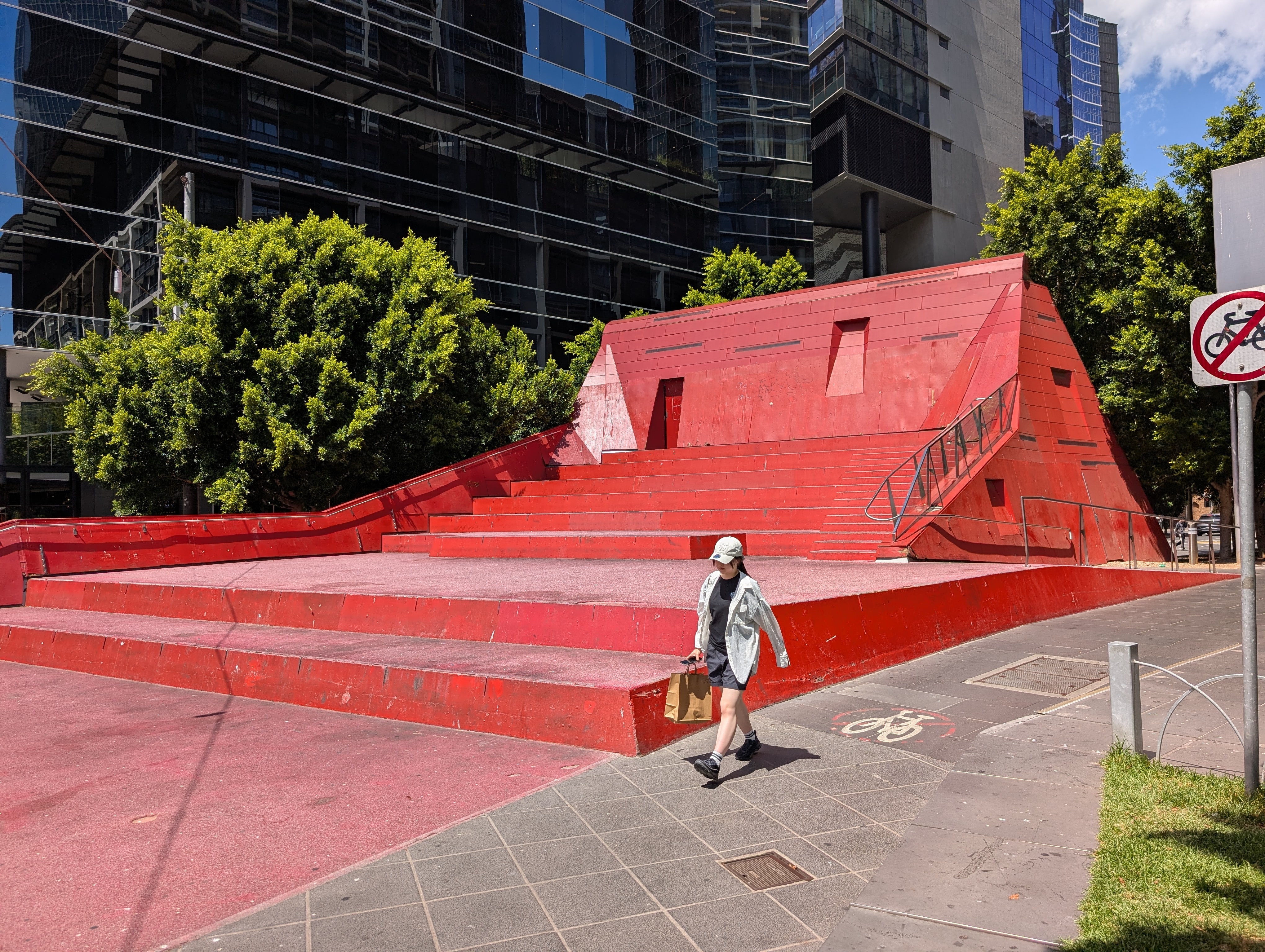 It's 'ugly' and 'untidy', but a plan to replace this artwork has stalled