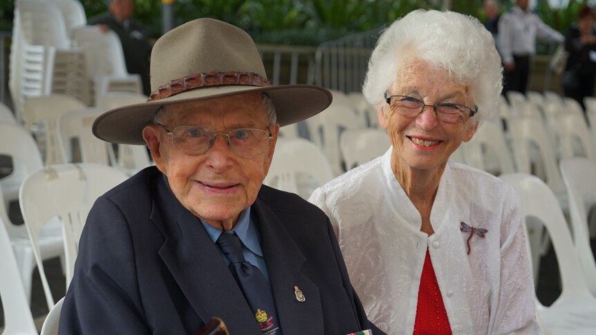 Anzac Day Sydney veterans Bill and Edith Skues