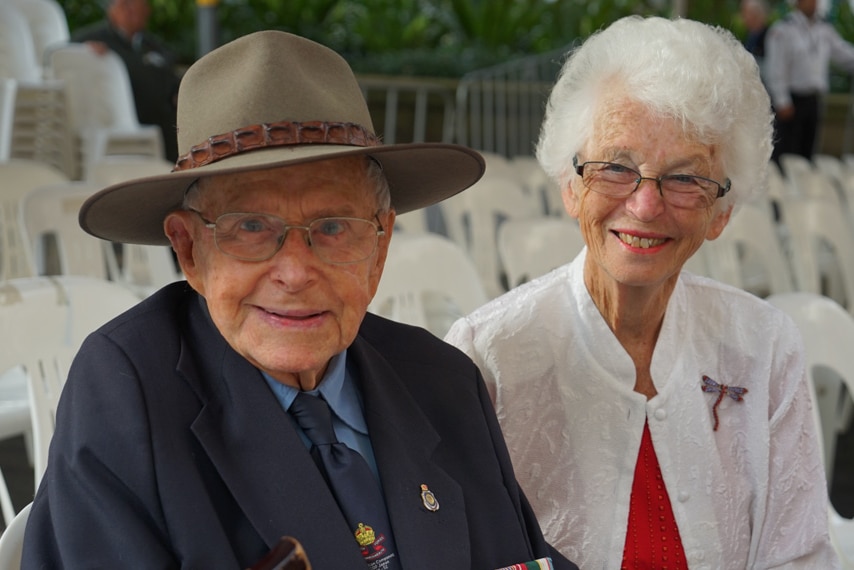 Anzac Day Sydney veterans Bill and Edith Skues