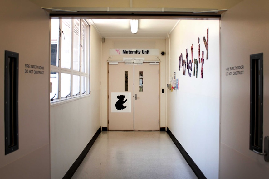 maternity ward door