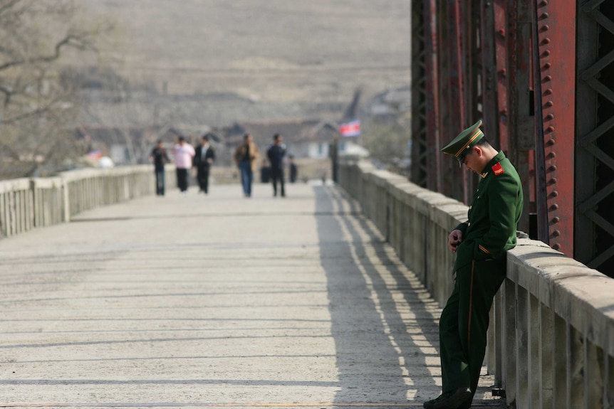 Bridge over the Yalu River on the China-North Korea border