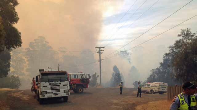 Eighteen fire trucks were sent to fight the Molesworth blaze.
