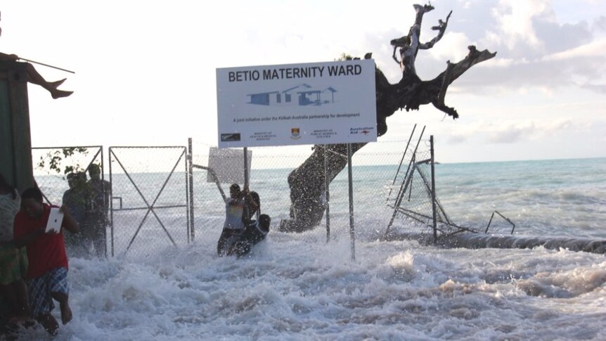 The Betio Maternity Ward in Kiribati is inundated during king tides.