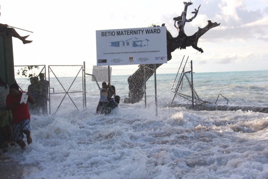 The Betio Maternity Ward in Kiribati is inundated during king tides.